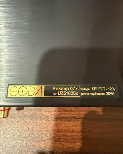 CODA Technologies 07x Preamplifier
